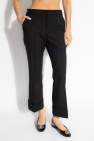 Gucci BLACK Wool pleat-front trousers