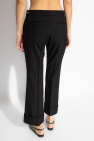 Gucci BLACK Wool pleat-front trousers