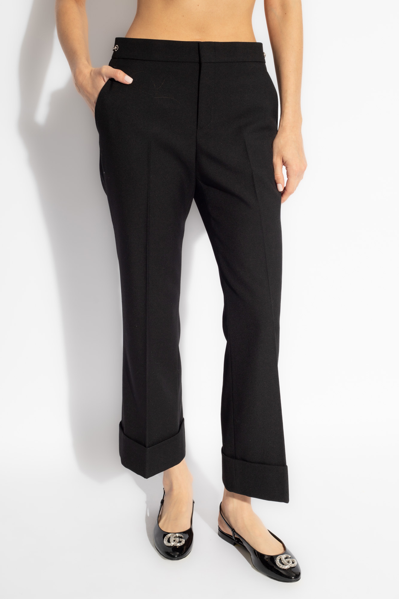 Gucci Wool pleat-front trousers