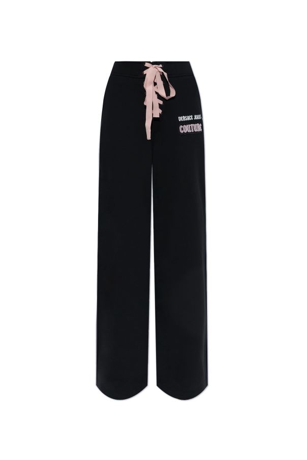 Versace Jeans Couture Sweatpants with shimmering appliqués