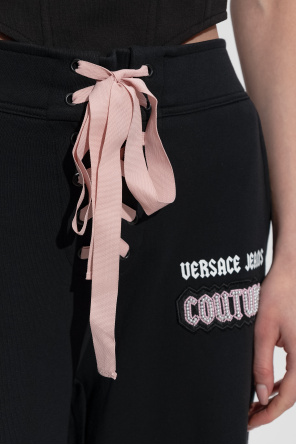 Versace Jeans Couture Sweatpants with shimmering appliqués