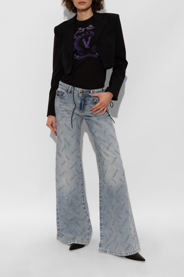 Versace Jeans Couture Jeans with shimmering appliqués