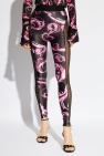Versace Jeans Couture BLACK Leggings with a pattern