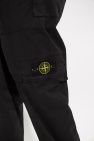 Stone Island BLACK Trousers with logo