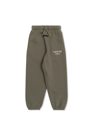 Sweatpants with logo patch