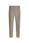 Gucci beige Pants with `GG` pattern