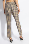 Gucci beige Pants with `GG` pattern