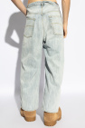 Balenciaga light blue Wide-leg jeans