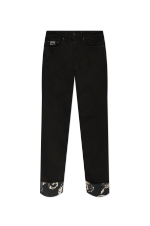 Jeans with Barocco print on pockets