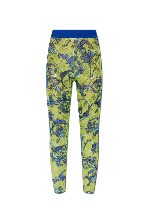 Leggings with shimmering sequins od Versace Jeans Couture