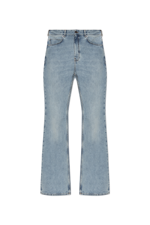 monogram detail boyfriend jeans Blau