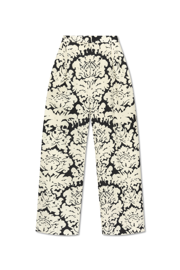 Alexander McQueen Spodnie z motywem kwiatowym