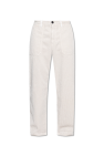 Stone Island Ribbed trousers with logo