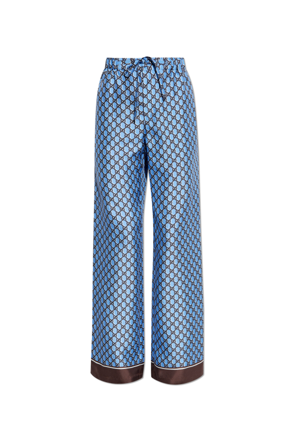 Gucci Silk trousers with logo