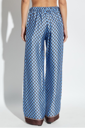 Gucci Silk trousers with logo