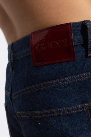 Gucci Jeansy z rozcięciem na nogawkach