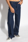 Gucci NAVY BLUE Jeans with slit on the legs
