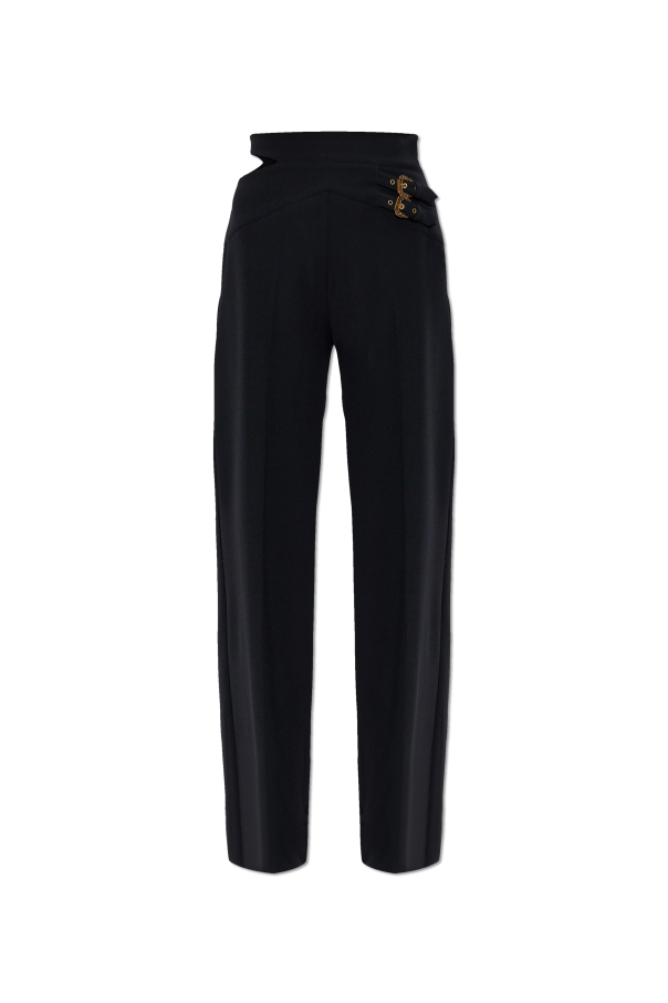 Trousers with a decorative waist slit od Versace Jeans Couture