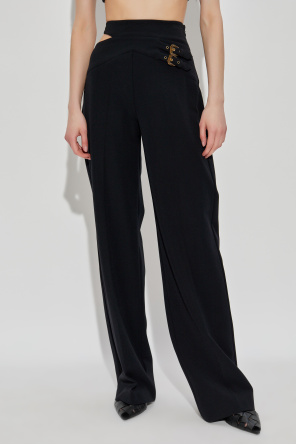 Versace Jeans Couture Trousers with a decorative waist slit