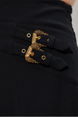 Versace Jeans Couture Trousers with a decorative waist slit