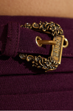 Versace Jeans Couture Spodnie z rozszerzanymi nogawkami z rozcięciem