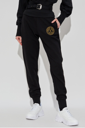 Versace Jeans Couture Pantalones de chándal con logo bordado