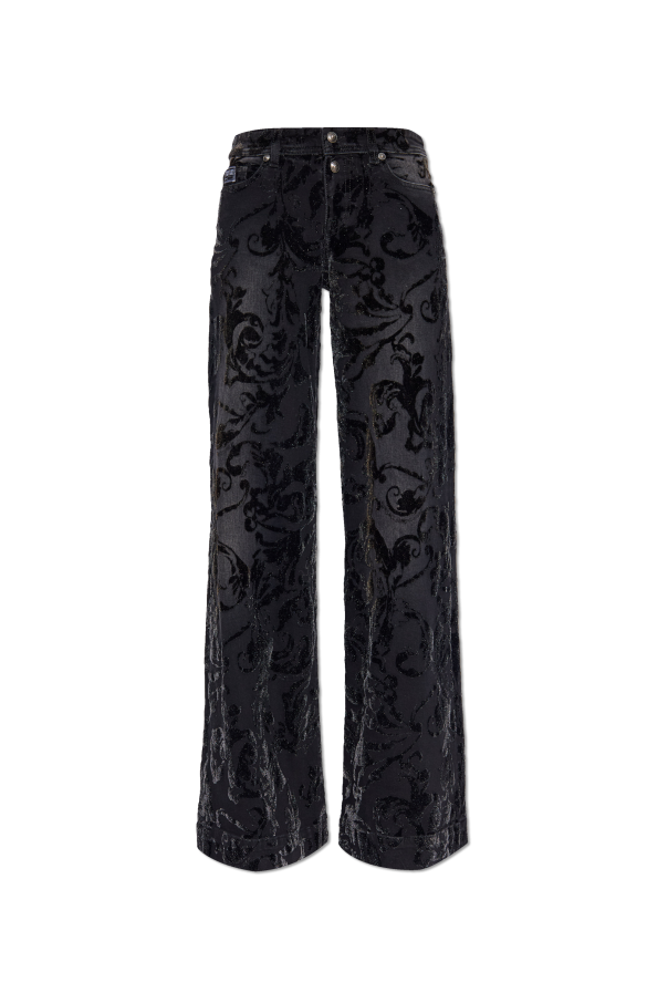 Jeans with a velvet pattern od Versace Jeans Couture