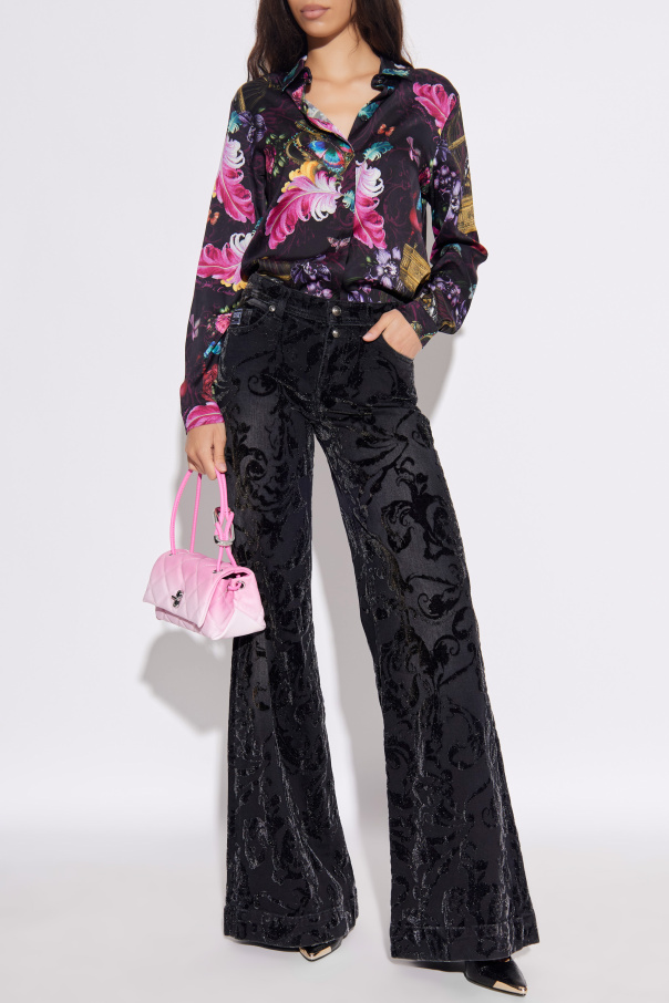 Versace Jeans Couture Jeans with a velvet pattern