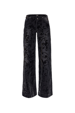 Vaqueros con estampado de terciopelo od Versace Jeans Couture