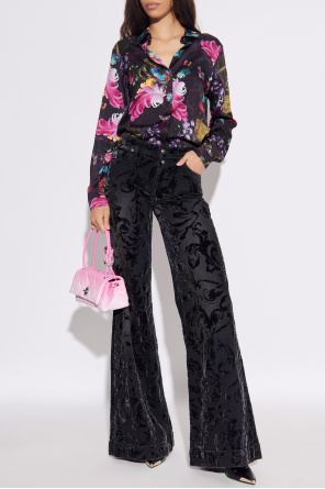 Vaqueros con estampado de terciopelo od Versace Jeans Couture