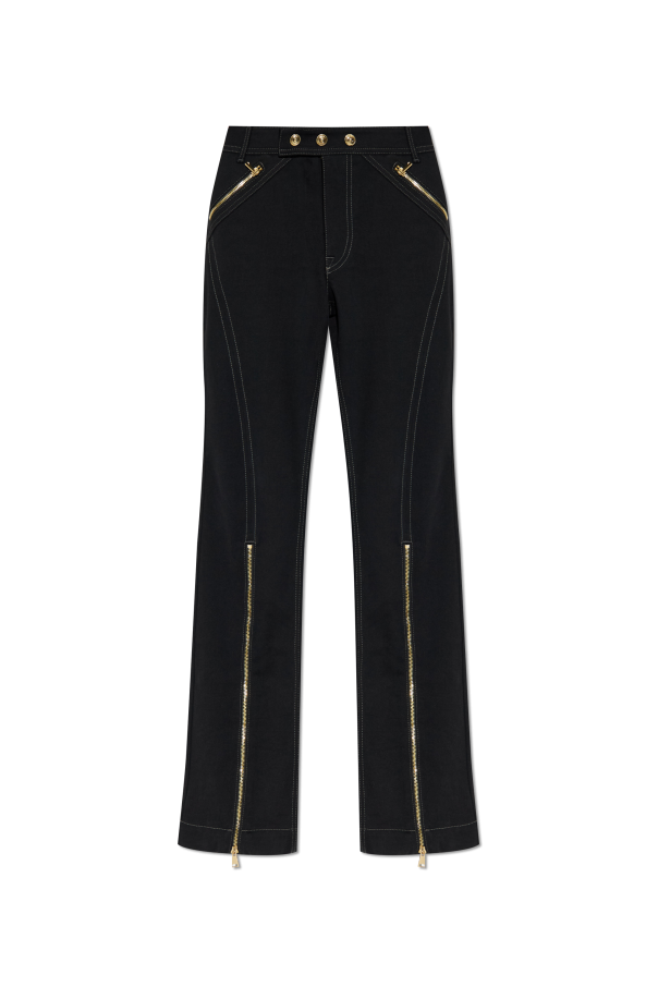 Jeans with sewn-in zippers in the legs od Versace Jeans Couture
