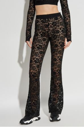 Versace Jeans Couture Lace trousers with flared legs