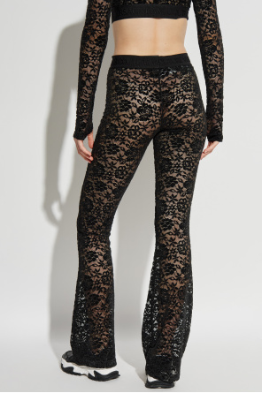Versace Jeans Couture Lace trousers with flared legs