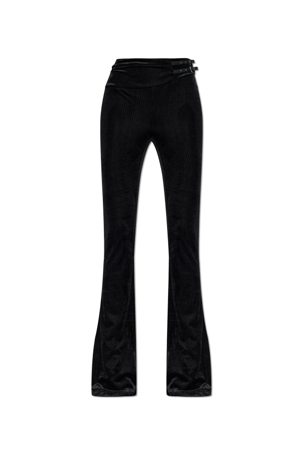 Velvet flared trousers od Versace Jeans Couture
