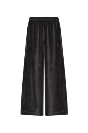 Velvet Sweatpants with Logo