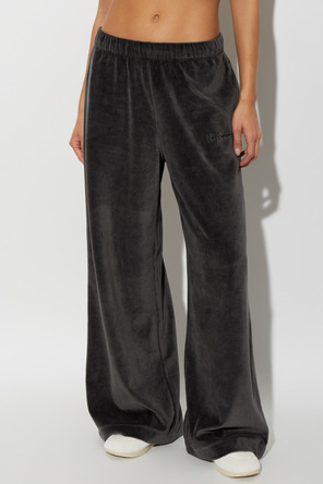 EA7 Emporio Armani Velvet Sweatpants with Logo
