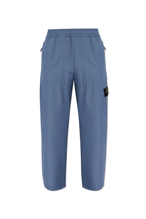 Stone Island Pants with logo patch