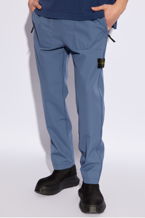 Stone Island Pants with logo patch