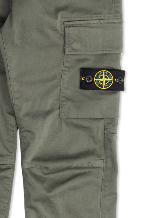 Stone Island Kids Trousers Eight with logo
