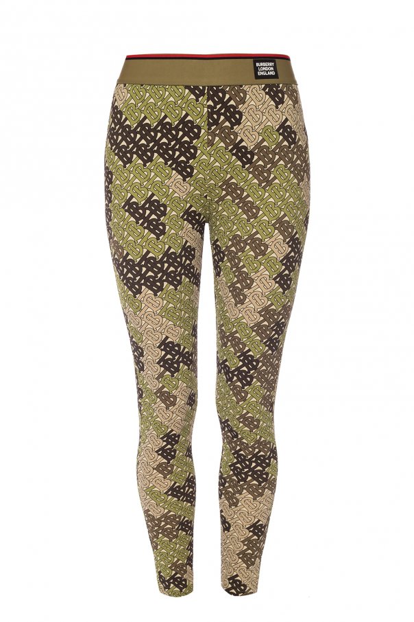 Green Patterned leggings Burberry - Vitkac KR