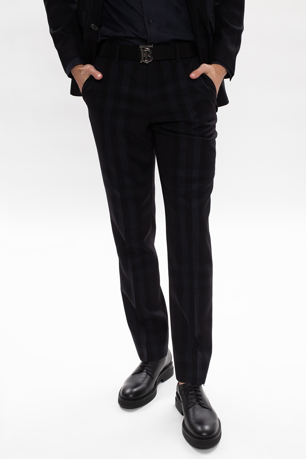 Burberry Wool pleat-front trousers