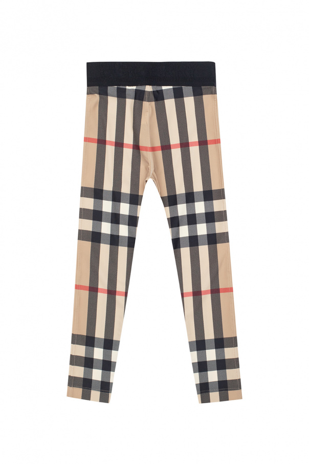Burberry About Kids Checked leggings