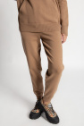 Burberry Wool trousers distressed with logo