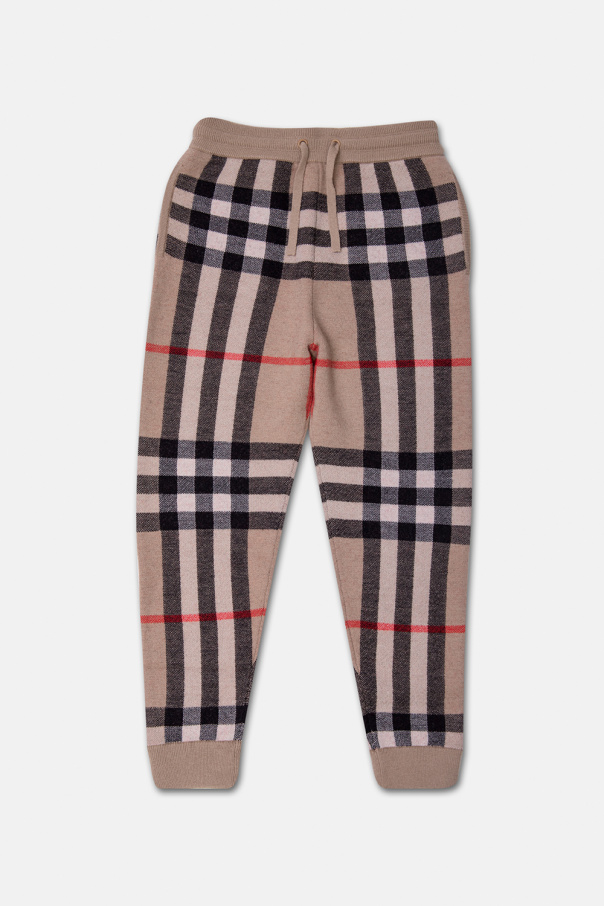 Burberry Kids Checked Barcelona trousers