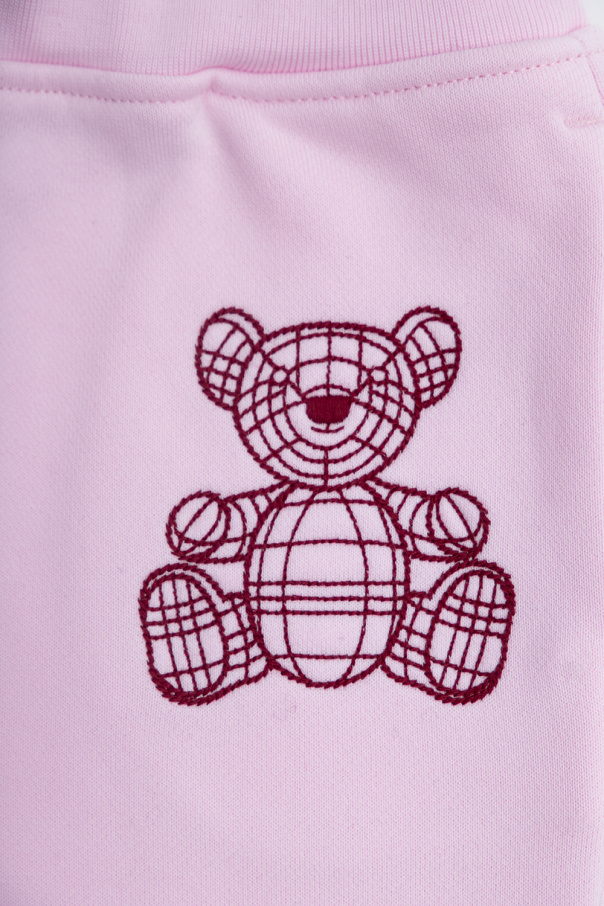 Burberry Kids Sweatpants with teddy bear motif