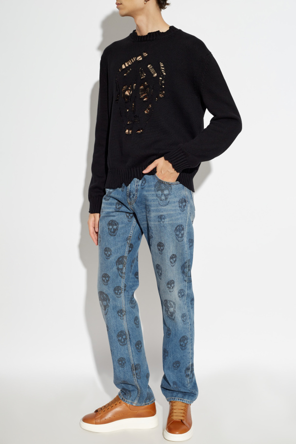 Alexander McQueen Jeans with printed logo