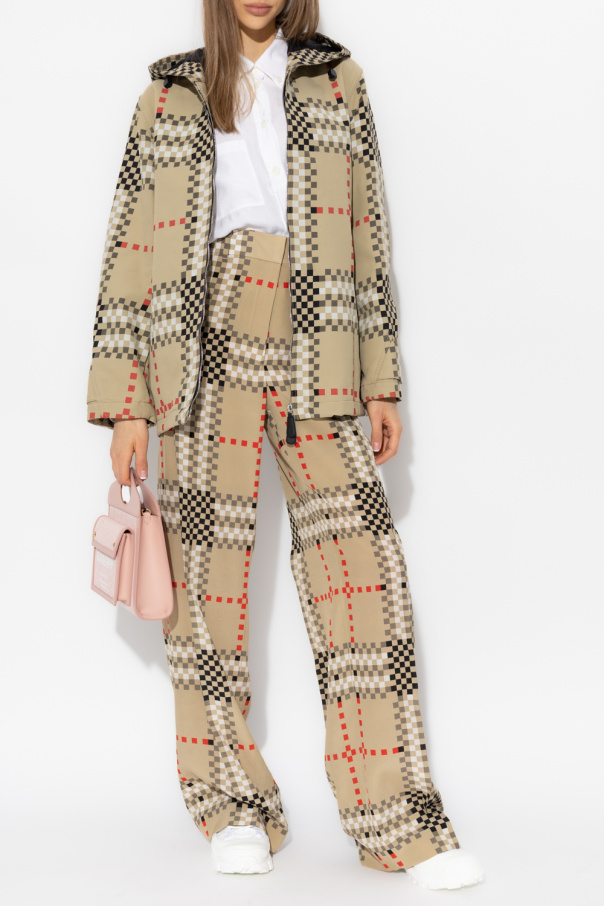 Burberry x Vivienne Westwood Beige Nova Check Zip Detail Trousers