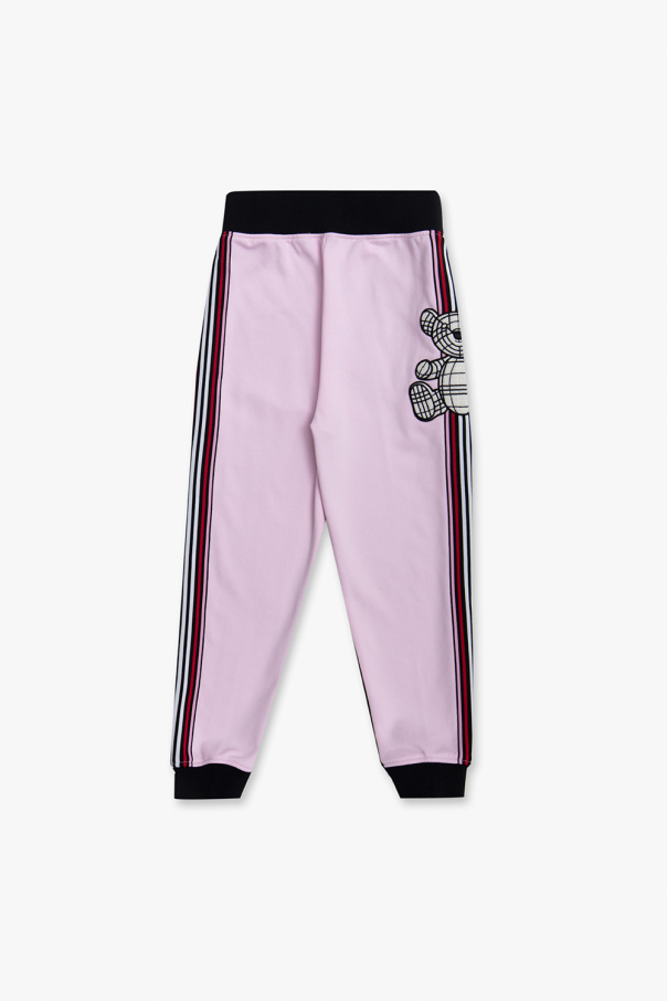 Burberry Kids Sweatpants with teddy patch