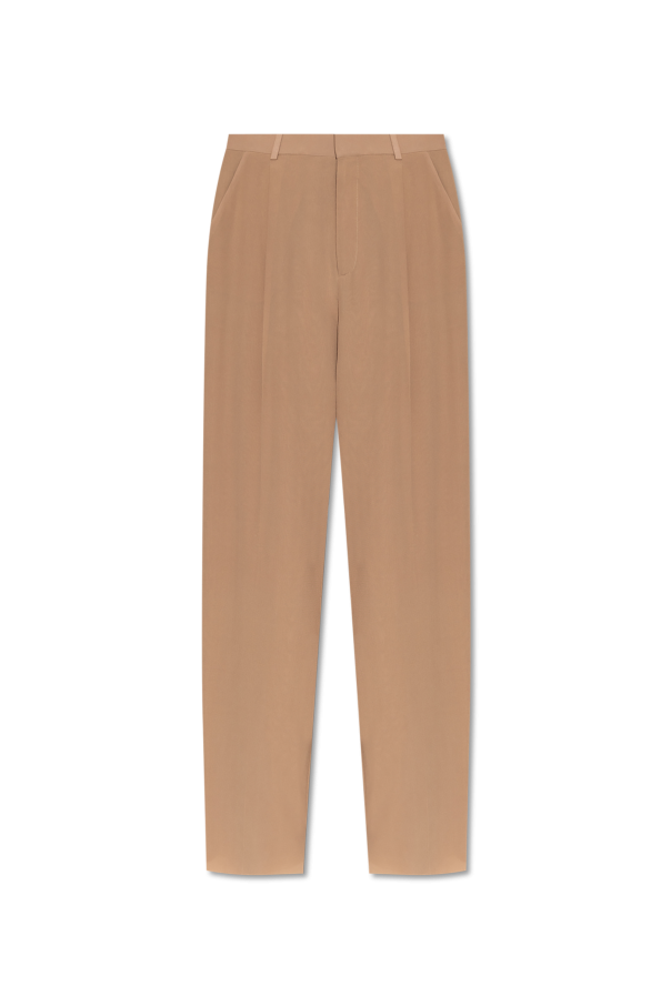 Saint Laurent Silk pleated trousers