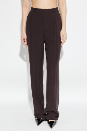 Saint Laurent Silk pleated trousers